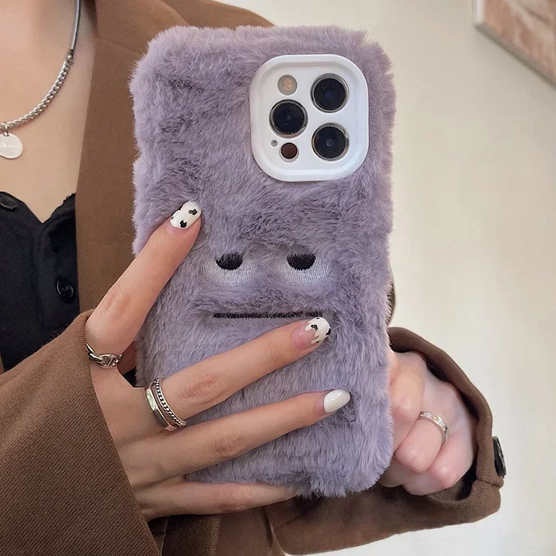 Cute Monster Plush Fluffy Phon - огляд і ціна Phone Cases Iphone 13