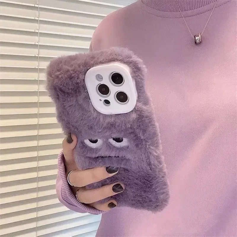 Cute Monster Plush Fluffy Phon - огляд і ціна Phone Cases Iphone 13