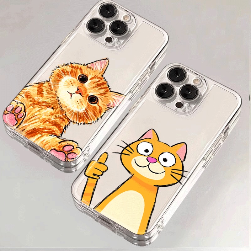 Cute Cartoon Orange Cat Phone  - огляд і ціна Phone Cases Xiaomi 15